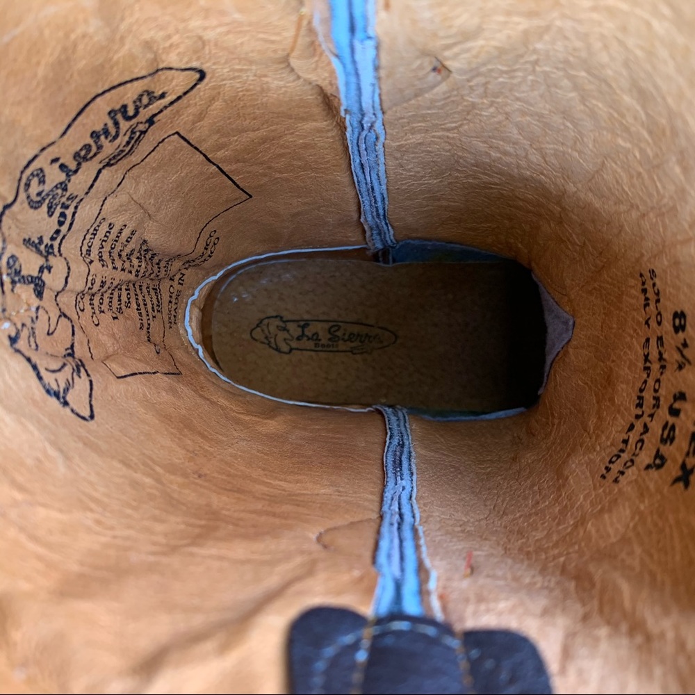 Men's Rodeo Leather Work Boots Pull On Leather 808 - Picture 6 of 6